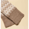 Neutral Joules Womens Kara Fairisle Fingerless Gloves Detail
