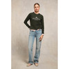 Racing Green Holland Cooper Womens Script Crew Sweat On Model Full Length