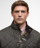 Dark Olive Barbour Mens Winter Shoveler Quilted Jacket Chest