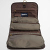 Olive/Beacon Barbour Mens Wax Hanging Washbag Open