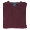 Albert and Maurice Eastnor Claret V Neck Jumper