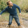 Albert and Maurice Mens Netherton Midnight Blue Lambswool river