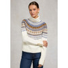 Natural Holland Cooper Womens Rebecca Roll Neck Fair Isle Knit Jumper On Model