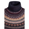Ink Navy Holland Cooper Womens Rebecca Roll Neck Fair Isle Knit Jumper Neck Detail