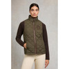 Khaki Holland Cooper Womens Lightweight Country Gilet On Model