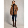Cognac Holland Cooper Womens Country Suede Jacket On Model Full Length