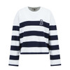 Cloud/Navy Stripe Barbour Womens Faye Sweatshirt