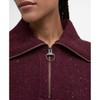 Black Cherry Barbour Womens Lavensdale Half Zip Knitted Jumper Collar