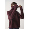 Black Cherry Barbour Womens Lavensdale Half Zip Knitted Jumper Lifestyle