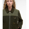 Olive/Light Moss Barbour Womens Malena Fleece Jacket Front