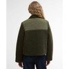 Olive/Light Moss Barbour Womens Malena Fleece Jacket Back