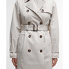 Mist/Hessian Tartan Barbour Womens Short Greta Showerproof Jacket Belt