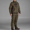 Pine Green Seeland Mens Climate Hybrid Waterproof Jacket On Model