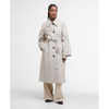 Mist/Hessian Tartan Barbour Womens Robyn Trench Showerproof Jacket Front
