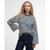 Dark Navy Stripe Barbour Womens Robyn Sweatshirt Front