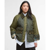  Olive/Dark Moss/Ancient Tartan Barbour Womens Martha Quilted Jacket front