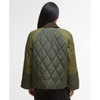  Olive/Dark Moss/Ancient Tartan Barbour Womens Martha Quilted Jacket back