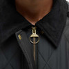 Black/Classic Tartan Barbour Womens Meredith Quilted Jacket collar