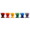 Le Creuset Stoneware Set of 6 Rainbow Egg Cups Side View