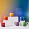 Le Creuset Stoneware Set of 6 Rainbow Espresso Mugs Lifestyle