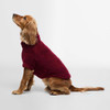 Red Barbour Brindle Fleece Dog Jumper on dog
