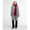 Wine Barbour Womens Lambswool Woven Scarf on model