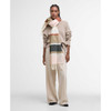 Multi-Coloured Barbour Ladies Paige Stripe Scarf on model