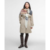 Hessian Tartan Barbour Womens Saffron Tartan Scarf on model