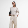Oat Barbour Womens Eleanor Knitted Jumper on model