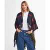 Classic Barbour Womens Isla Boucle Serape on model close up