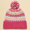 Pink Joules Womens Kara Fairisle Bobble Hat