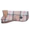 Taupe/Pink Tartan Barbour Wool Touch Dog Coat