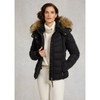 Deep Black Natural Holland Cooper Womens Whistler Puffer Jacket On Model