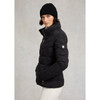 Deep Black Natural Holland Cooper Womens Whistler Puffer Jacket On Model Without Hood