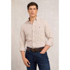 Cheltenham Camel Check Holland Cooper Mens Classic Button Down Shirt On Model