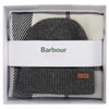 Monochrome Barbour Womens Pendle Beanie and Blaire Scarf Gift Set Unboxed box