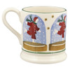 Emma Bridgewater Ice Skater Snow Globe 1/2 Pint Mug Handle to the left