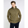 Dusky Green Dubarry Mens Doherty Zip Neck Lined Jumper On Model