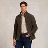 Khaki Holland Cooper Mens Country Fleece Jacket On Model Open