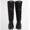 Black Barbour Womens Marnie Quilted Tall Welly back