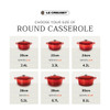 Le Creuset Round 22cm Casserole Juniper Size guide