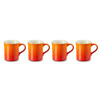 Volcanic Le Creuset Stoneware Set of 4 400ml Seattle Mugs