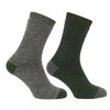 Tweed/Loden Hoggs Of Fife Mens 1904 Country Short Socks Twin Pack