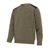 Meadow Green Marl Hoggs Of Fife Mens Melrose II Crew Pullover