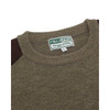 Meadow Green Marl Hoggs Of Fife Mens Melrose II Crew Pullover Collar