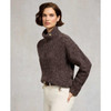 Chocolate Holland Cooper Womens Noveli Roll Neck Knit Jumper On Model