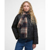 Muted Tartan Barbour Unisex Tartan Scarf On Model