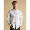 White/Blue Check  Joules Mens Oxford Check Shirt On Model