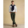 White/Blue Check  Joules Mens Oxford Check Shirt On Model Outfit