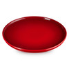 Cerise Le Creuset Stoneware Footed Cake Stand Angle View